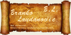 Branko Laudanović vizit kartica